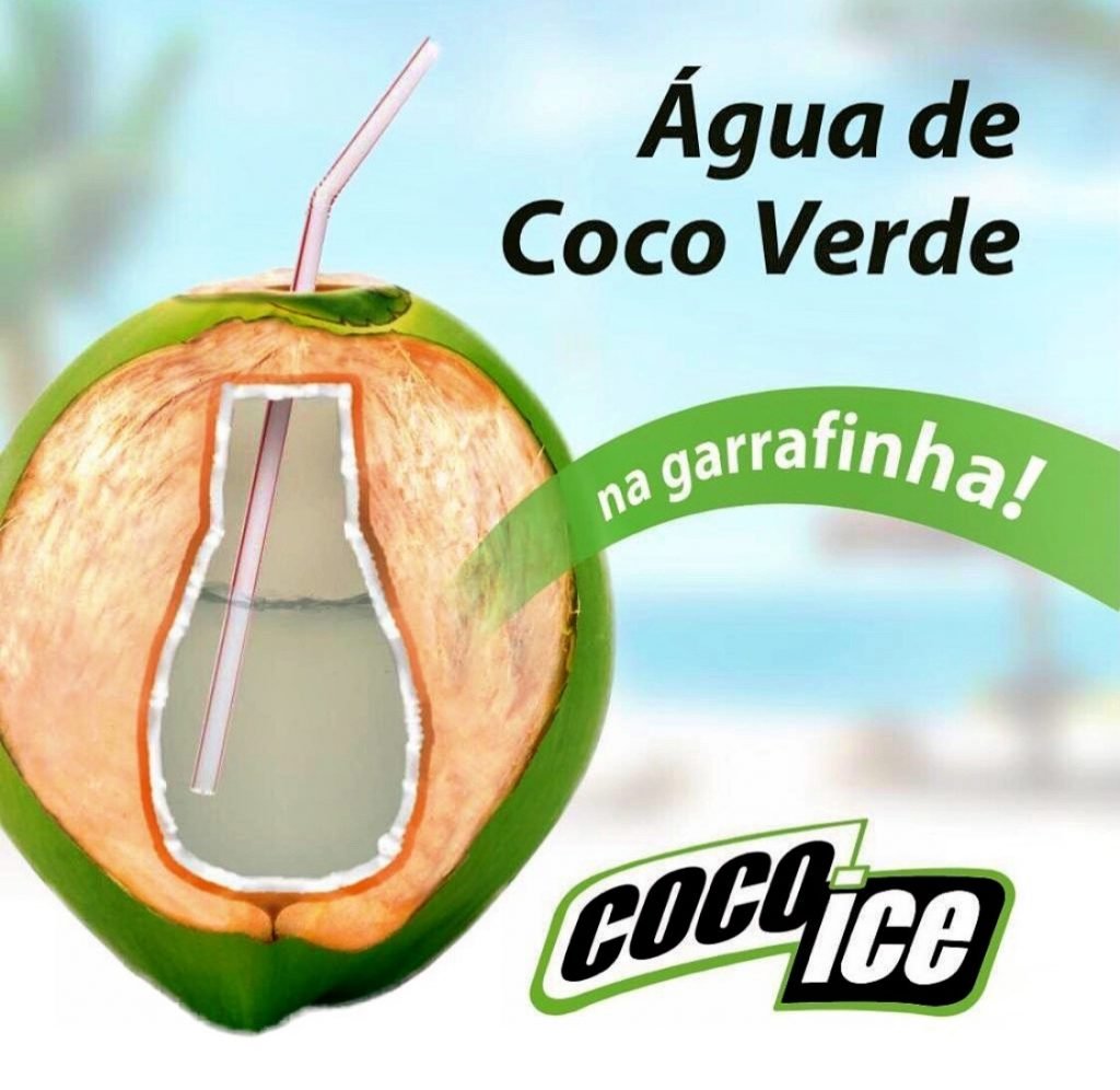 Água de Coco Verde, Pura e Saudável é da Coco Ice.