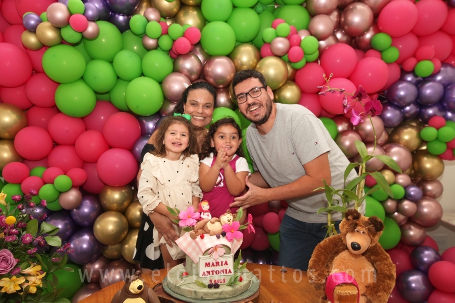 ANIVERSÁRIO DE 3 ANOS DA MARIA ÂNTONIA –MASHA E O URSO - Eloisa Mattos