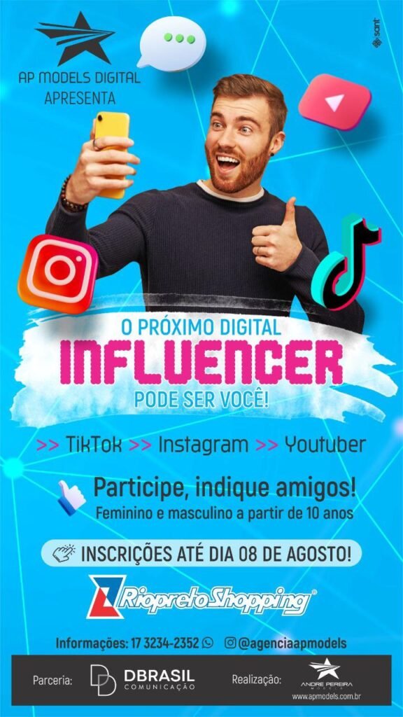 Agência Ap Models Está em Busca de Novos Influenciadores Digitais em Estande no Riopreto Shopping