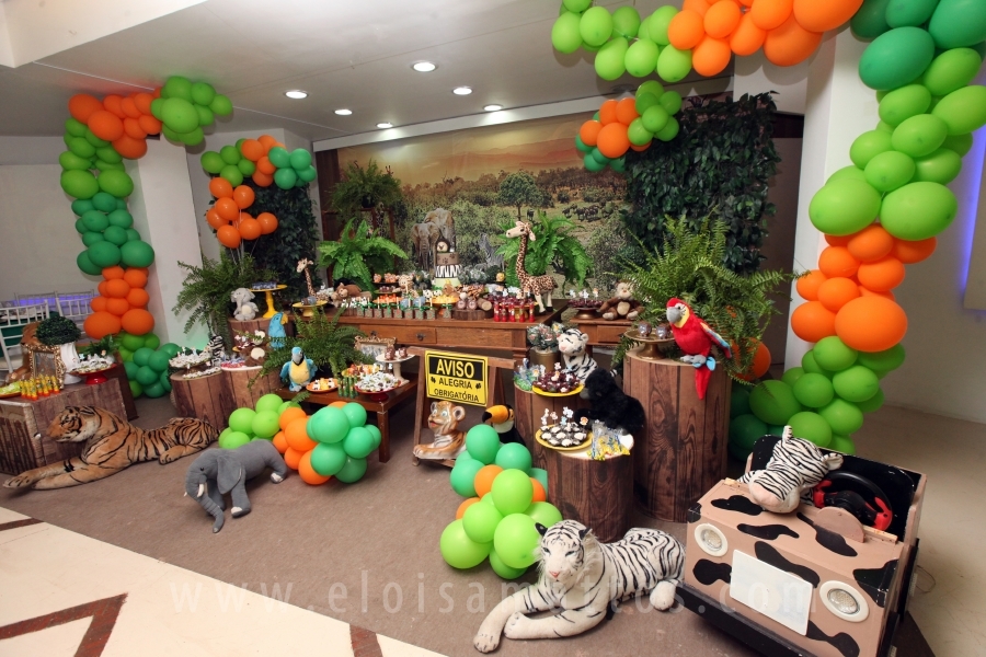 ANIVERSÁRIO DE 2 ANOS DO ANTÔNIO – TEMA “SAFARI, UMA AVENTURA NA SELVA” - Eloisa Mattos