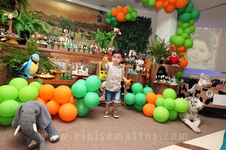 ANIVERSÁRIO DE 2 ANOS DO ANTÔNIO – TEMA “SAFARI, UMA AVENTURA NA SELVA” - Eloisa Mattos