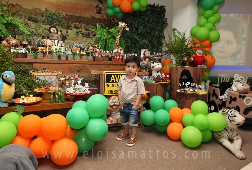 ANIVERSÁRIO DE 2 ANOS DO ANTÔNIO – TEMA “SAFARI, UMA AVENTURA NA SELVA” - Eloisa Mattos