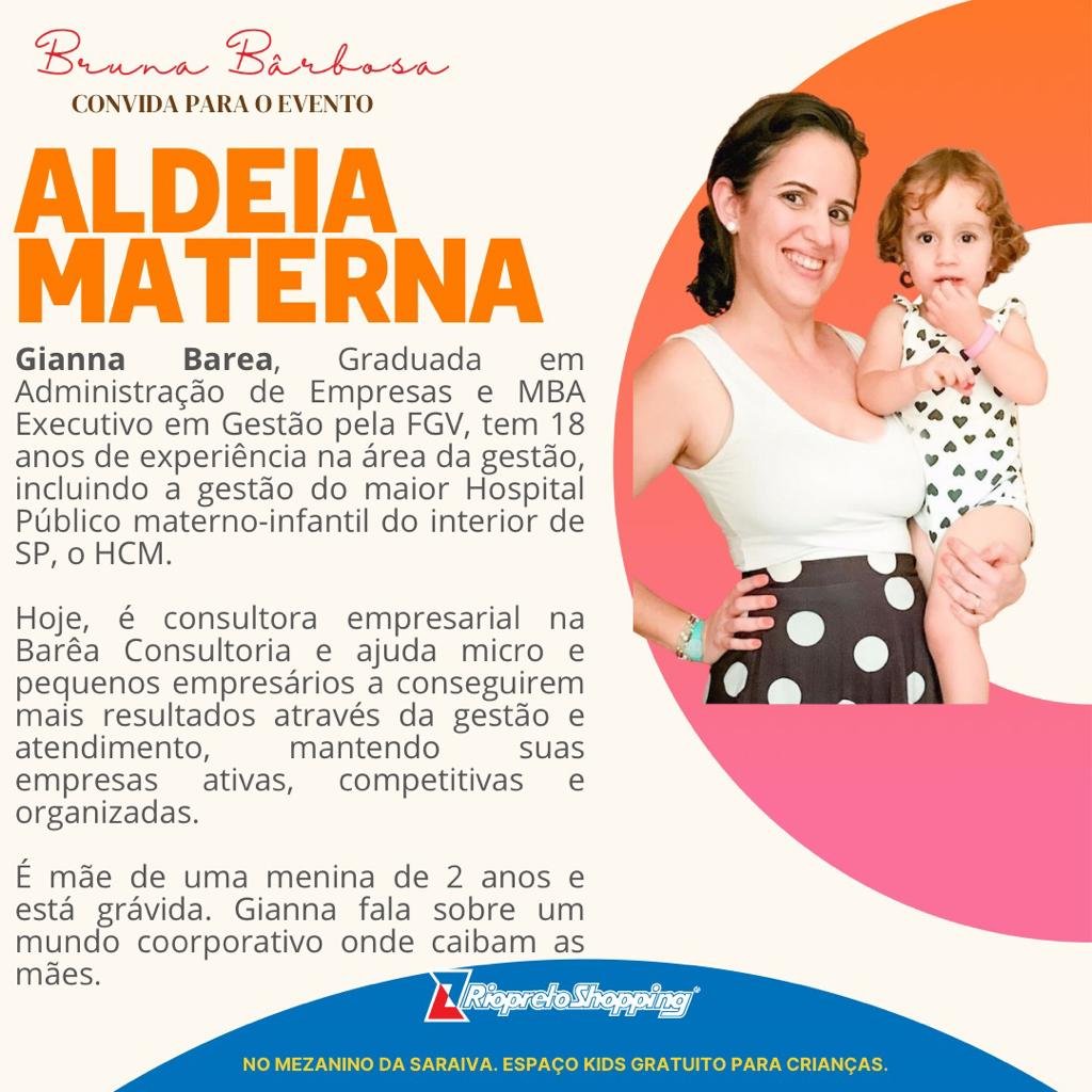 EMPREENDEDORISMO É TEMA DO ALDEIA MATERNA DESTE MÊS DE NOVEMBRO NO RIOPRETOSHOPPING