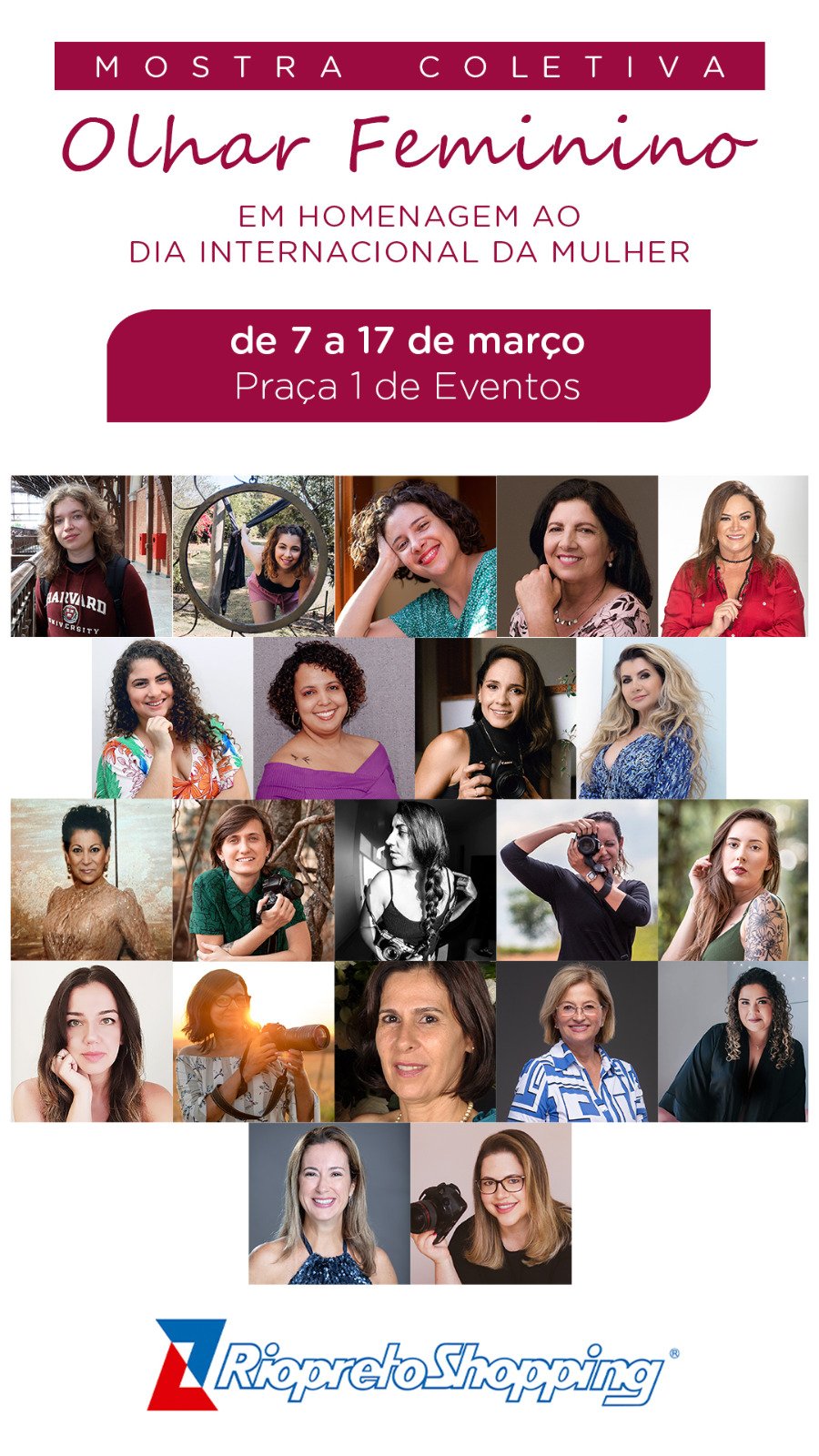 FOTÓGRAFAS COMPARTILHAM SUAS IMAGENS EM MOSTRA NO RIOPRETO SHOPPING DEDICADA AO DIA INTERNACIONAL DA MULHER