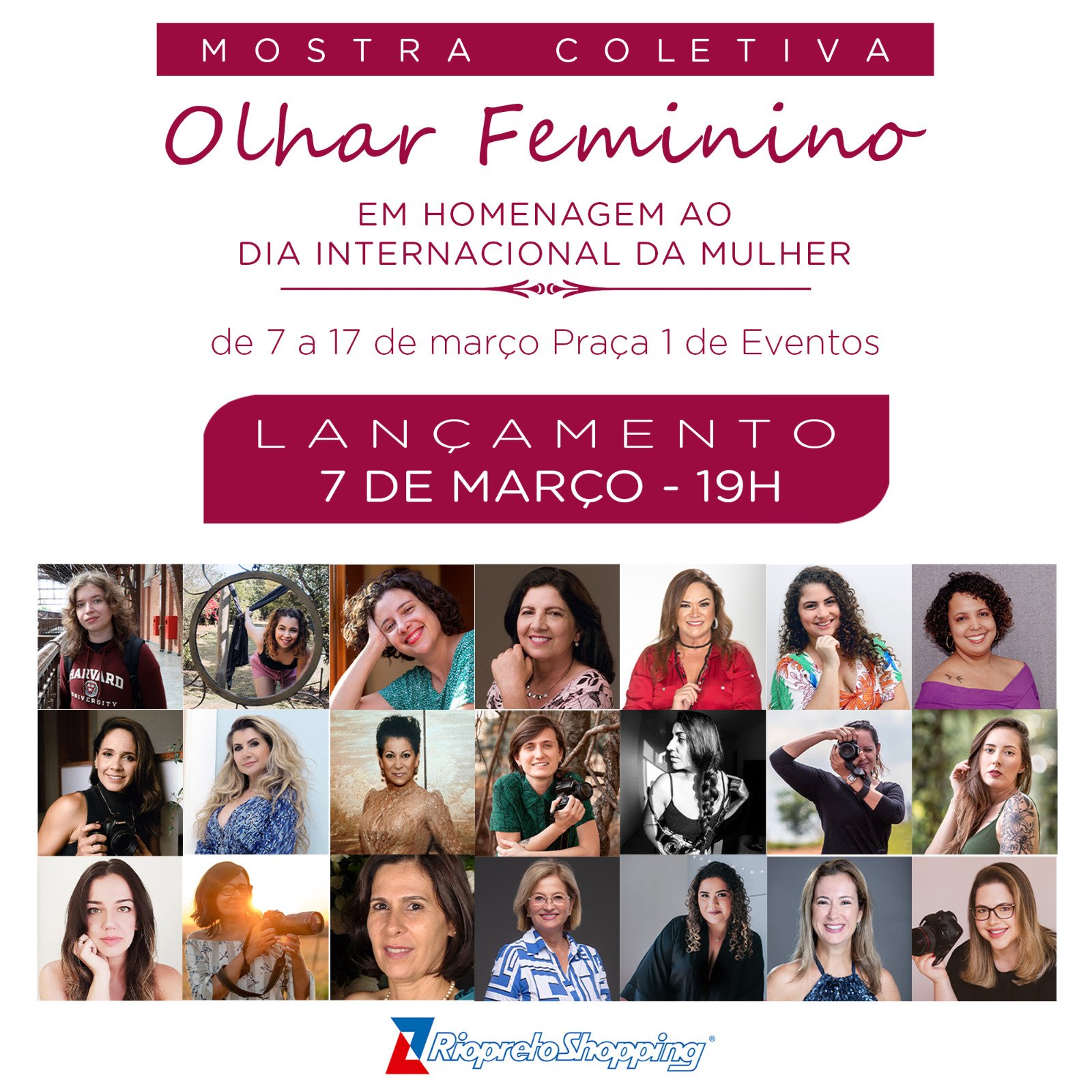 FOTÓGRAFOS COMPARTILHAM SUAS IMAGENS EM MOSTRA NO RIOPRETO SHOPPING DEDICADA AO DIA INTENACIONAL DA MULHER