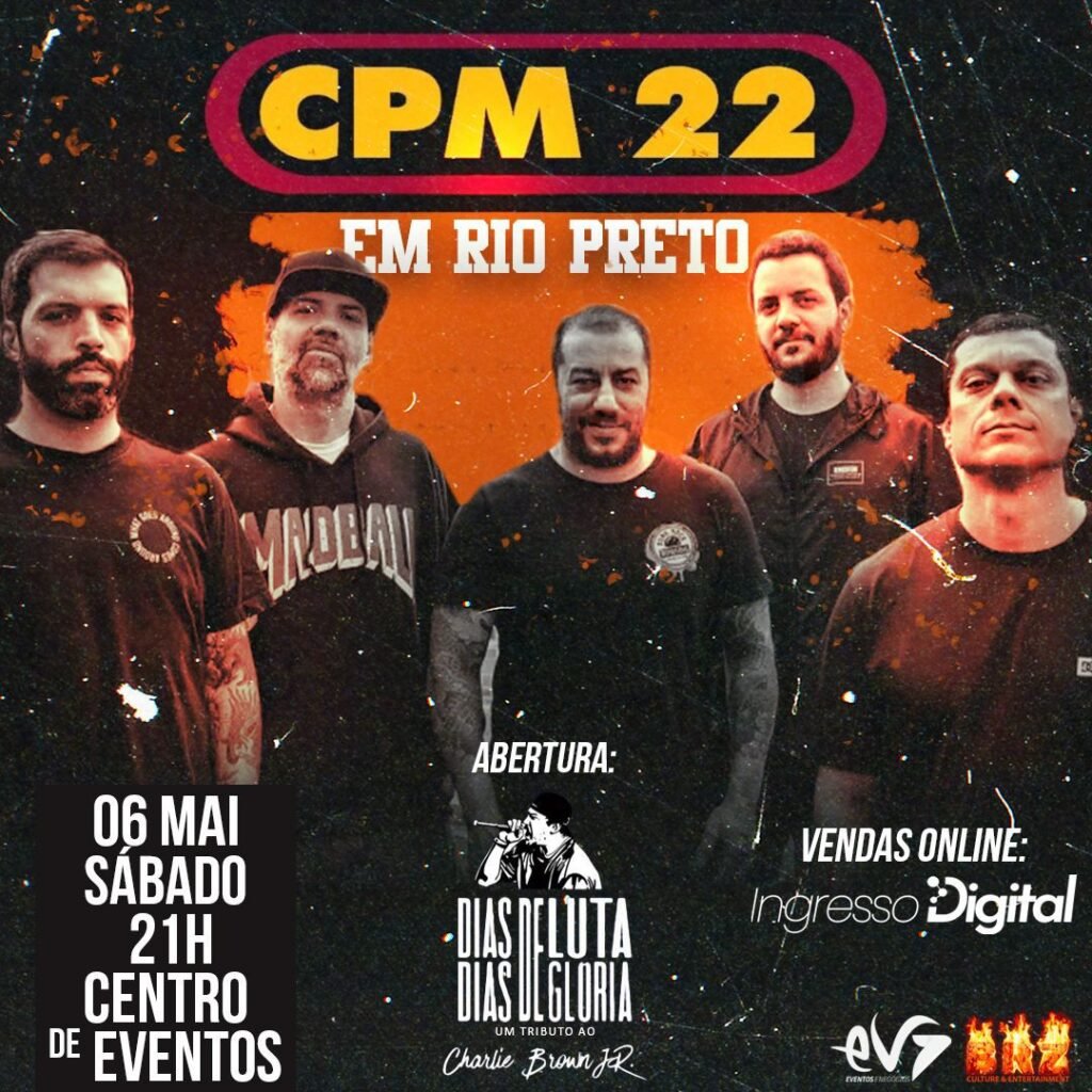 Centro Regional de Eventos Recebe CPM 22 em Maio