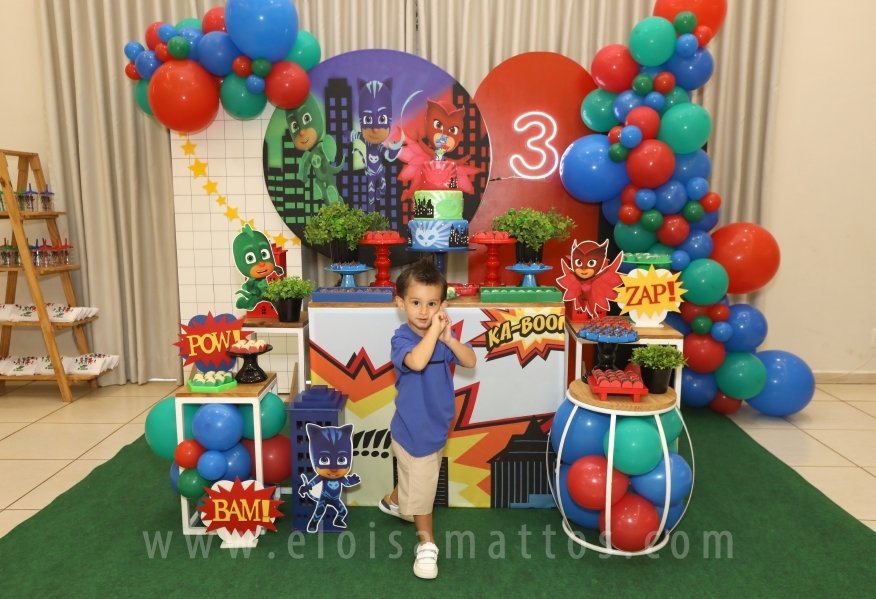 ANIVERSÁRIO DE 3 ANOS DE JOÃO FRANCISCO – TEMA PJ MASK - Eloisa Mattos