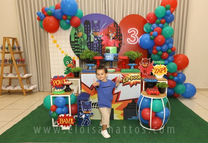 ANIVERSÁRIO DE 3 ANOS DE JOÃO FRANCISCO – TEMA PJ MASK - Eloisa Mattos