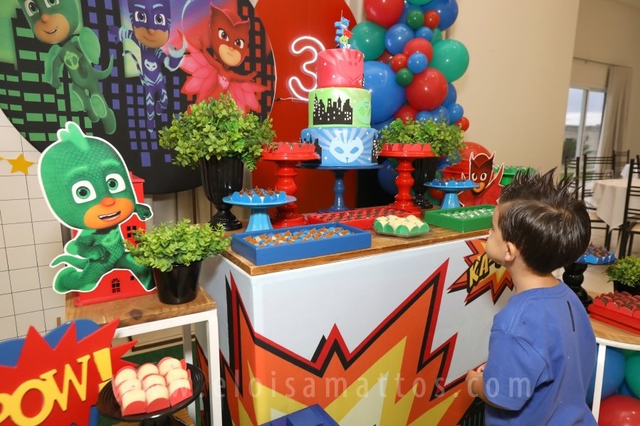 ANIVERSÁRIO DE 3 ANOS DE JOÃO FRANCISCO – TEMA PJ MASK - Eloisa Mattos
