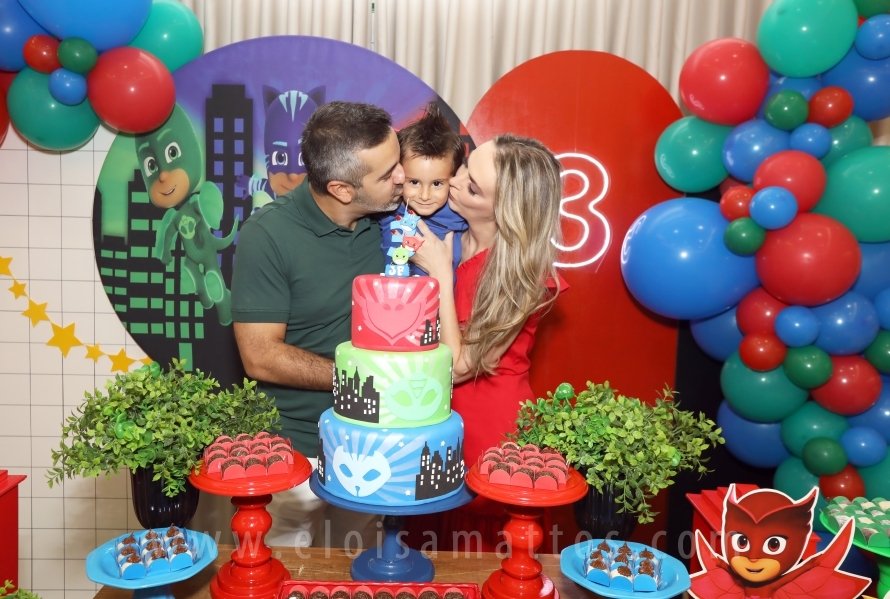 ANIVERSÁRIO DE 3 ANOS DE JOÃO FRANCISCO – TEMA PJ MASK - Eloisa Mattos