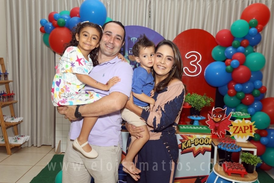 ANIVERSÁRIO DE 3 ANOS DE JOÃO FRANCISCO – TEMA PJ MASK - Eloisa Mattos