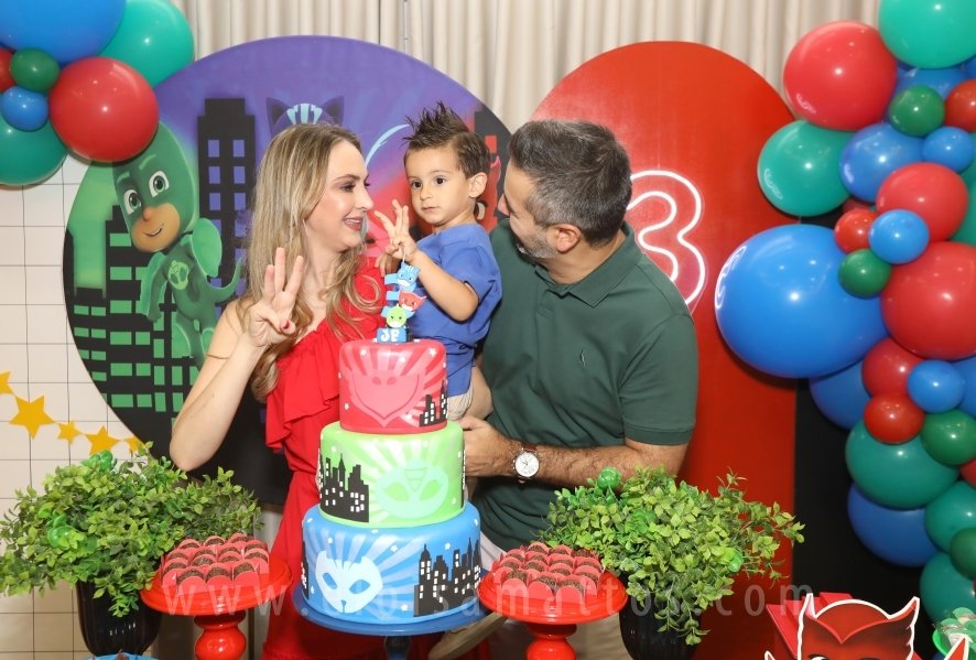 ANIVERSÁRIO DE 3 ANOS DE JOÃO FRANCISCO – TEMA PJ MASK - Eloisa Mattos