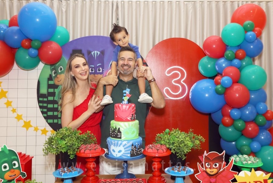 ANIVERSÁRIO DE 3 ANOS DE JOÃO FRANCISCO – TEMA PJ MASK - Eloisa Mattos