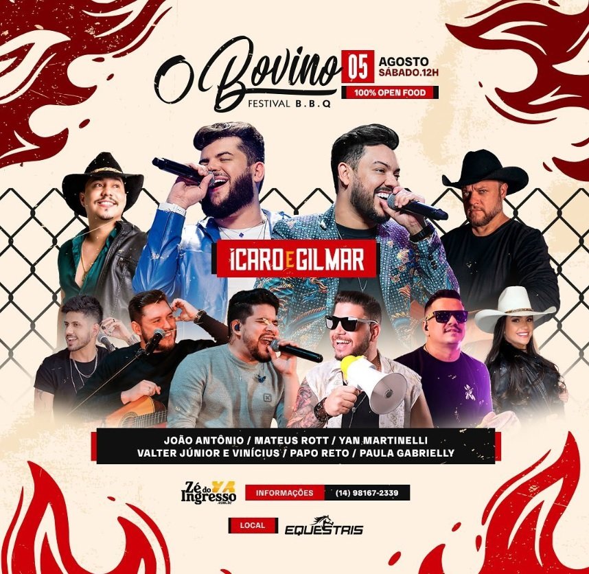 FESTIVAL “O BOVINO” REÚNE ESTAÇÕES DE CARNE E MÚSICA EM RIO PRETO