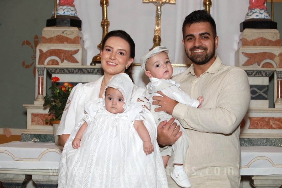 BATIZADO DOS GÊMEOS: JOSÉ MIGUEL E MARIA ALICE, COMEMORAÇÃO EM DOSE DUPLA. - Eloisa Mattos