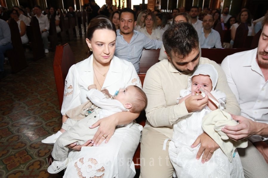BATIZADO DOS GÊMEOS: JOSÉ MIGUEL E MARIA ALICE, COMEMORAÇÃO EM DOSE DUPLA. - Eloisa Mattos