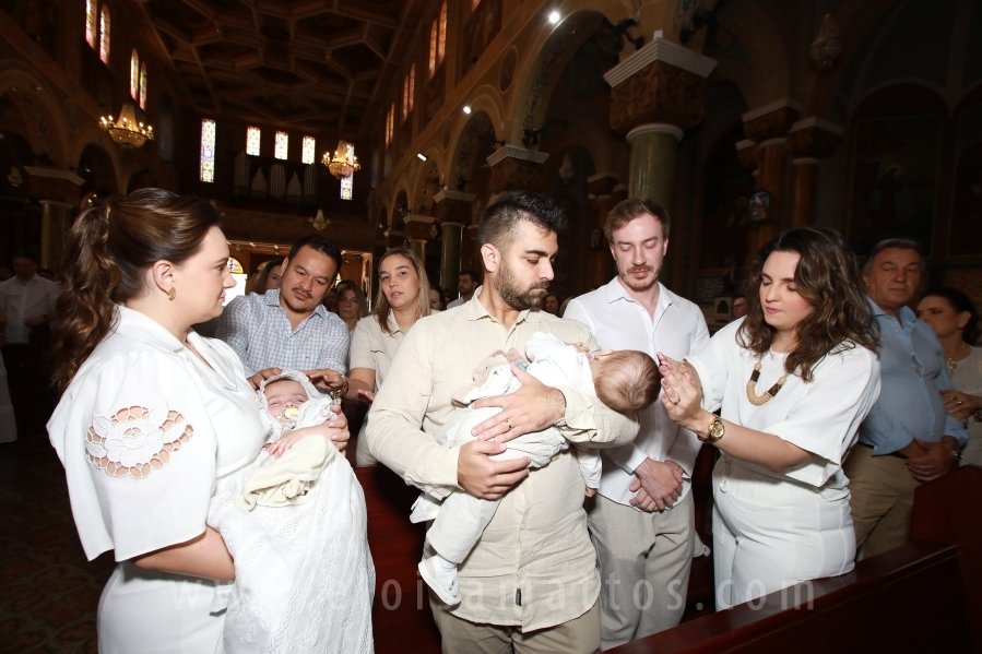 BATIZADO DOS GÊMEOS: JOSÉ MIGUEL E MARIA ALICE, COMEMORAÇÃO EM DOSE DUPLA. - Eloisa Mattos