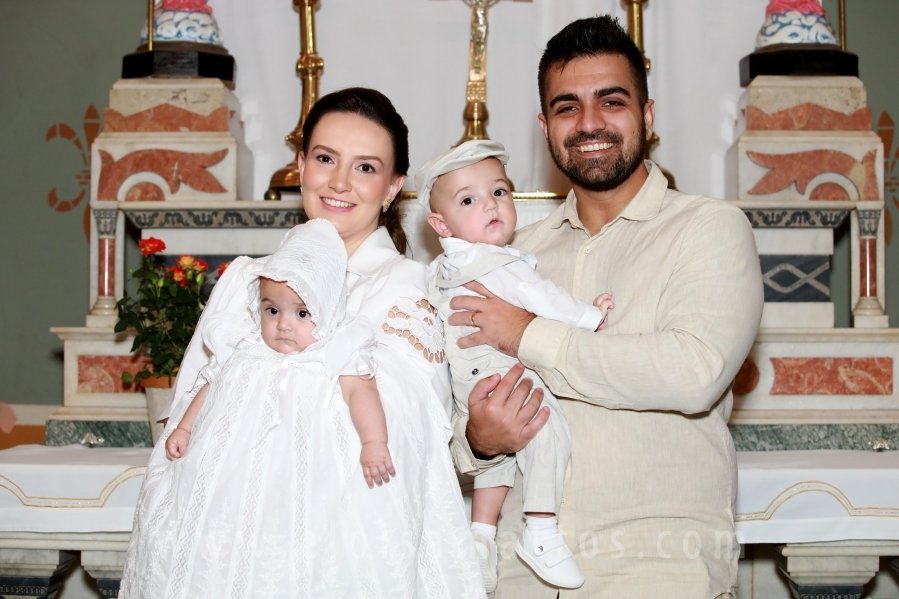 BATIZADO DOS GÊMEOS: JOSÉ MIGUEL E MARIA ALICE, COMEMORAÇÃO EM DOSE DUPLA. - Eloisa Mattos