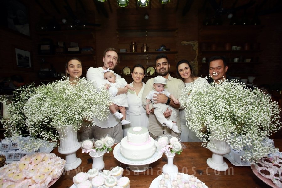 BATIZADO DOS GÊMEOS: JOSÉ MIGUEL E MARIA ALICE, COMEMORAÇÃO EM DOSE DUPLA. - Eloisa Mattos