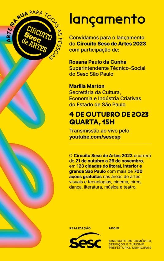 LANÇAMENTO DO CIRCUITO SESC DE ARTES 2023