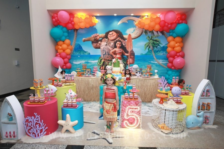 ANIVERSÁRIO DE 5 ANOS DE HELENA RODRIGUES TINTI – “MOANA, UM MAR DE AVENTURAS” - Eloisa Mattos