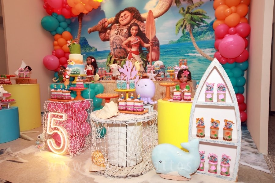 ANIVERSÁRIO DE 5 ANOS DE HELENA RODRIGUES TINTI – “MOANA, UM MAR DE AVENTURAS” - Eloisa Mattos