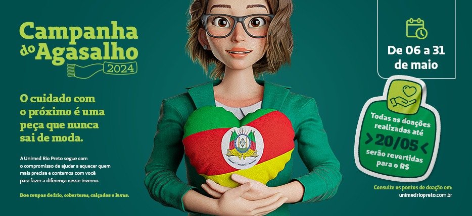 PARTE DAS DOAÇÕES DA CAMPANHA DO AGASALHO UNIMED RIO PRETO SERÃO ENVIADAS PARA O RIO GRANDE DO SUL