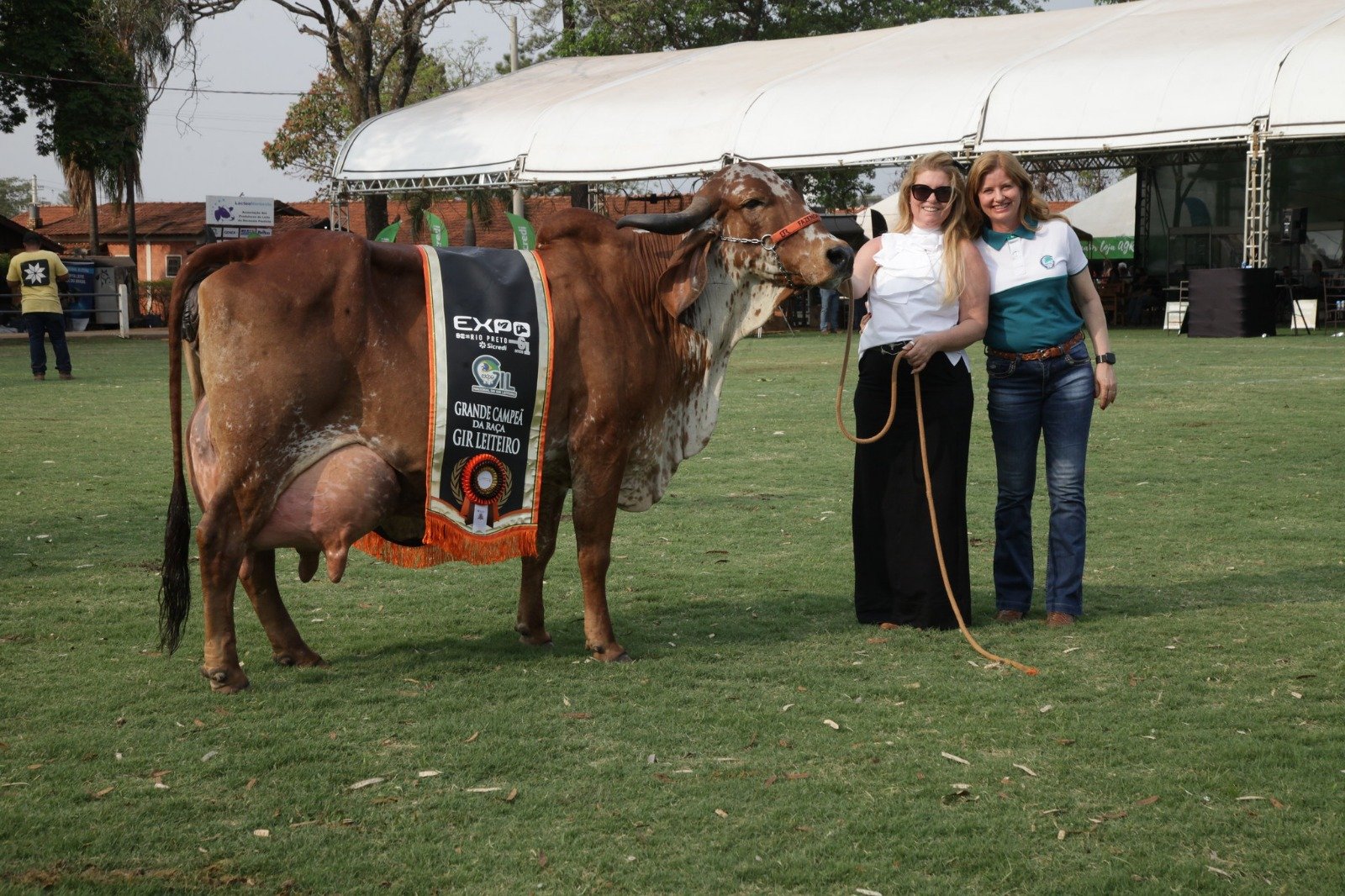 VACA AVALIADA EM MAIS DE R$ 1 MILHÃO NA EXPO RIO PRETO SICREDI É A GRANDE CAMPEÃ DA 24ª EXPOSIÇÃO NACIONAL DO GIR LEITEIRO EXPOGIL 2024 - Eloisa Mattos