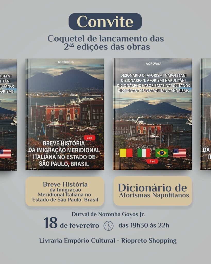 Jurista e Escritor Rio-Pretense Lança Segundas Edições de Obras Que Celebram os 150 Anos da Imigração Italiana no Brasil