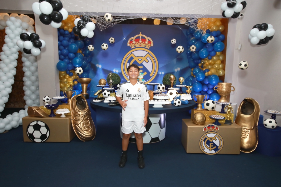 ANIVERSÁRIO DE 12 ANOS DO CRAQUE LUIZ ENZO – “REAL MADRID” - Eloisa Mattos