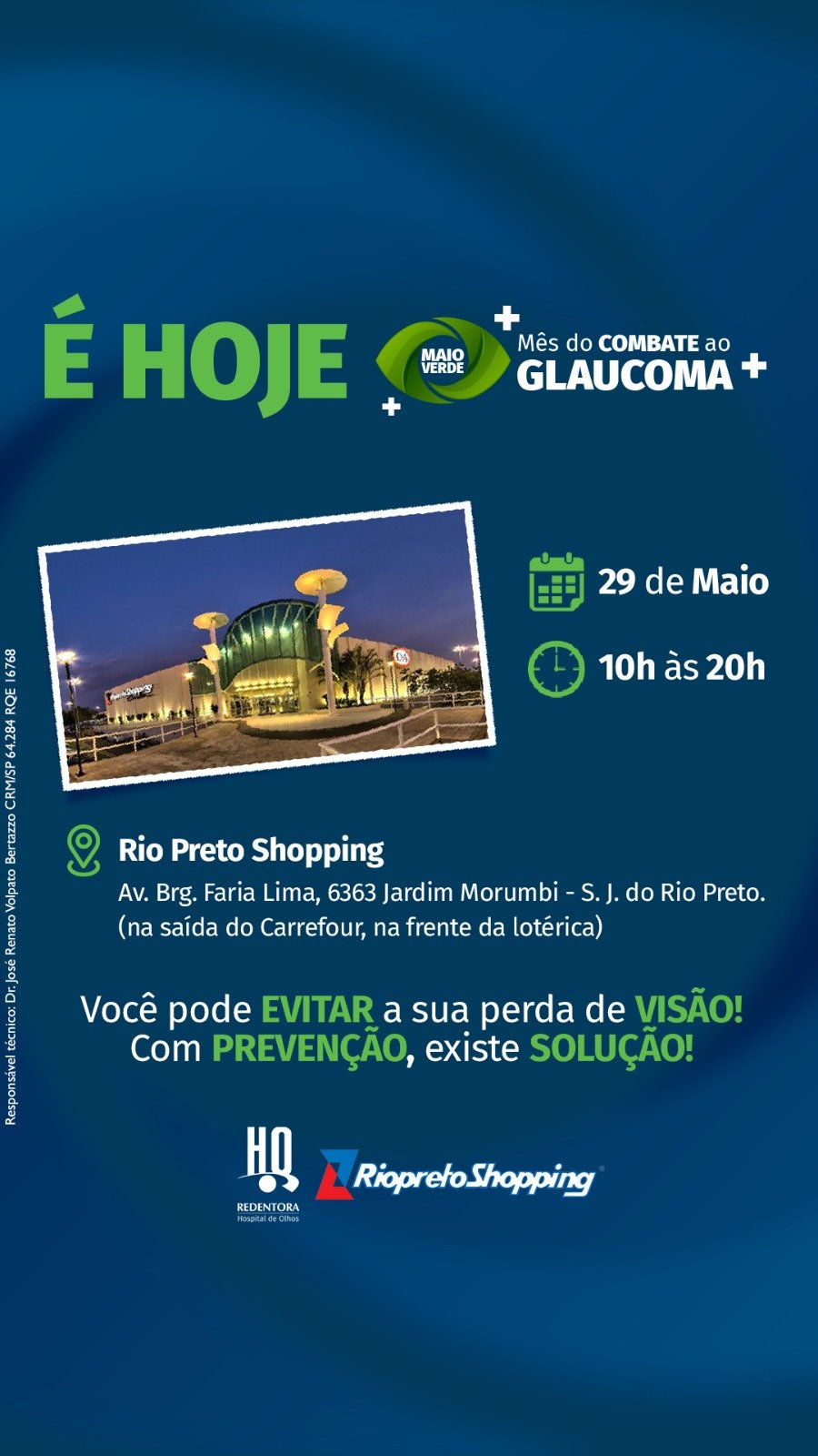 HO REDENTORA PROMOVE 14ª AÇÃO DE ALERTA À POPULAÇÃO NO RIO PRETO SHOPPING