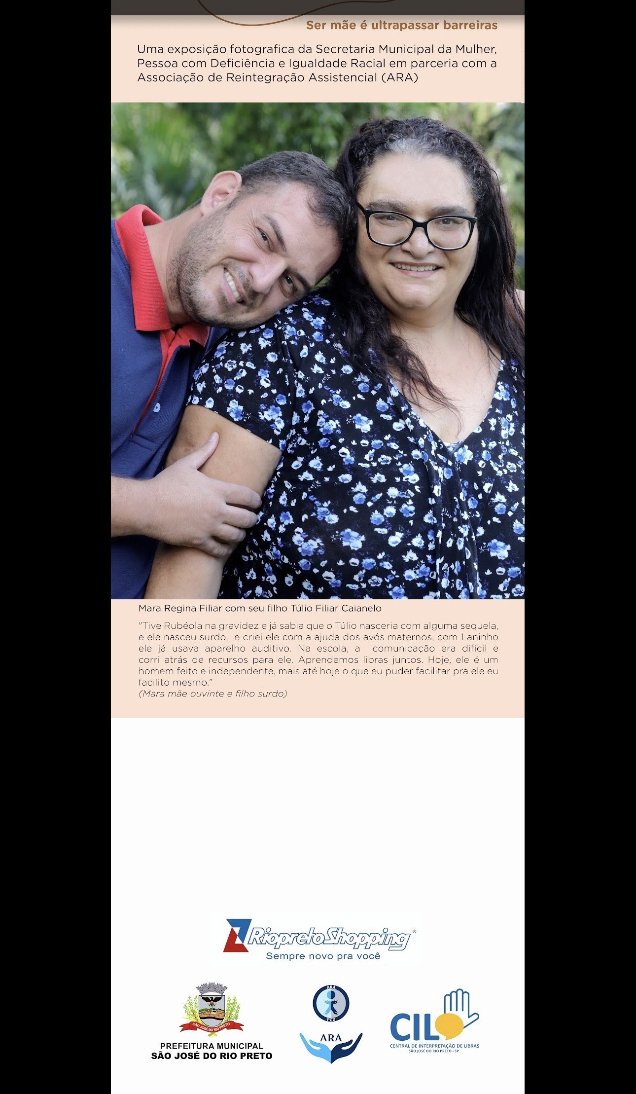EXPOSIÇÃO FOTOGRÁFICA NO RIOPRETO SHOPPING DESTACA A MATERNIDADE NA COMUNIDADE SURDA