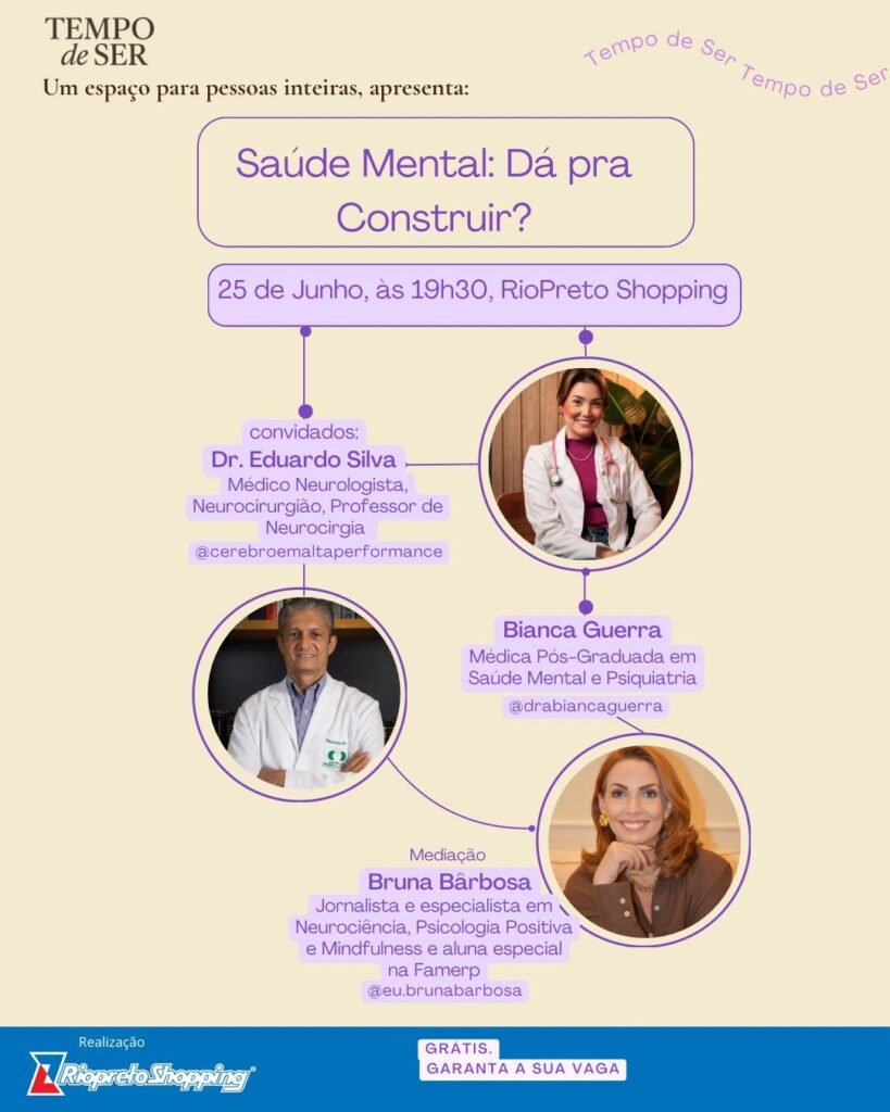 Riopreto Shopping Recebe Evento Gratuito Sobre Saúde Mental com Especialistas da Área Médica e Neurociência