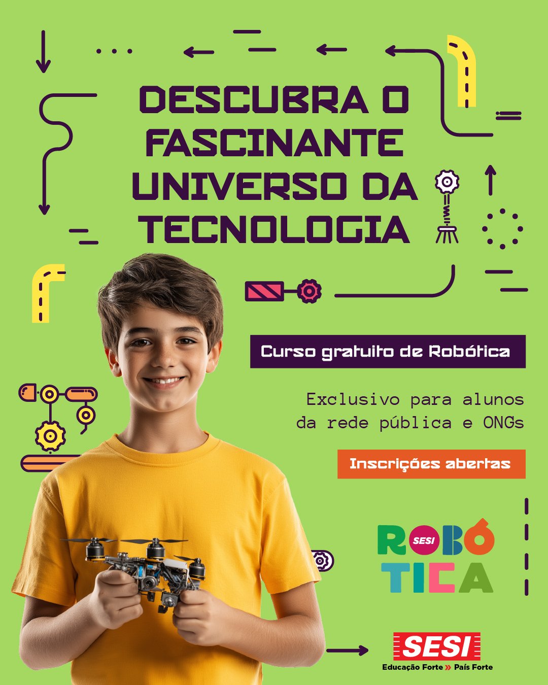 SESI SÃO JOSÉ DO RIO PRETO ABRE INSCRIÇÕES PARA NOVAS TURMAS DO CURSO DE FÉRIAS GRATUITO EM ROBÓTICA