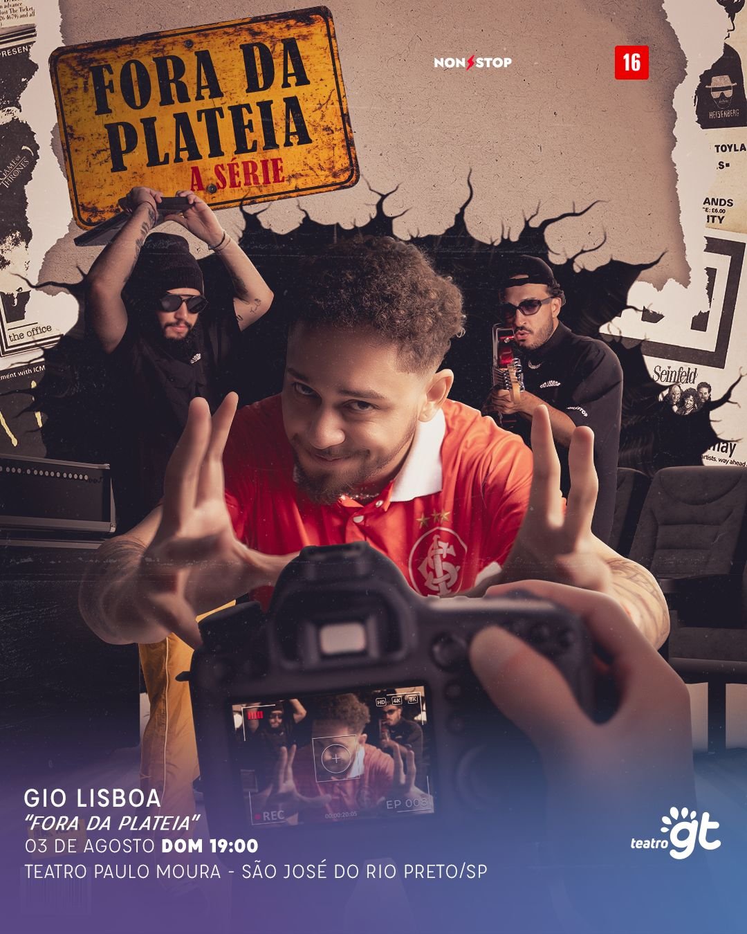 E SE O PALCO VIRASSE SÉRIE? GIO LISBOA APRESENTA SHOW INÉDITO EM RIO PRETO