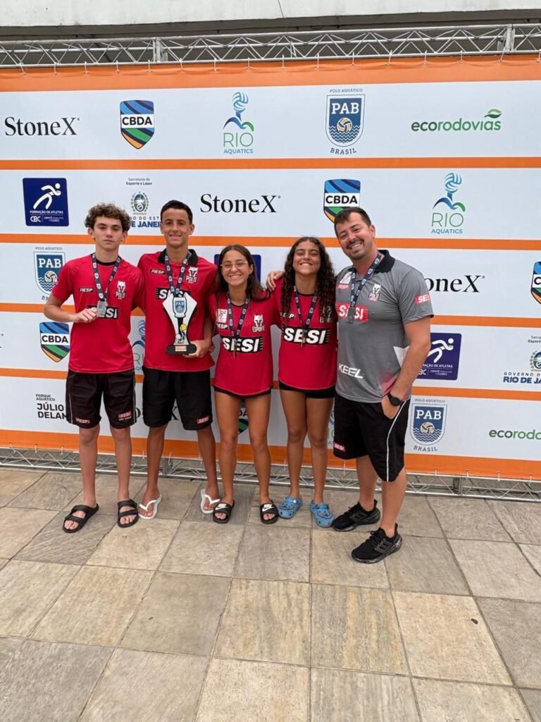 Com a Presença de Atletas do Sesi Barretos, Times de Polo Aquático do Sesi-SP Conquistam Medalhas no Campeonato Brasileiro Sub-14