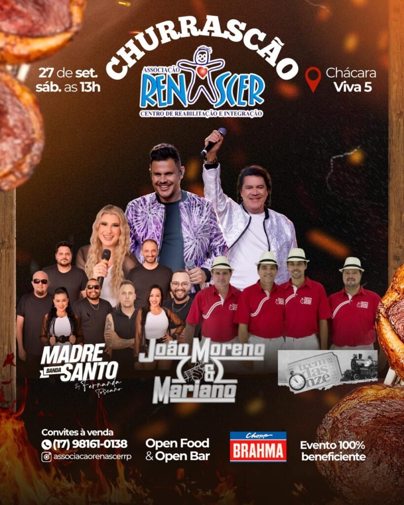 Churrascão Renascer 2025! Últimos Ingressos Disponíveis para o Maior Evento Beneficente de Rio Preto