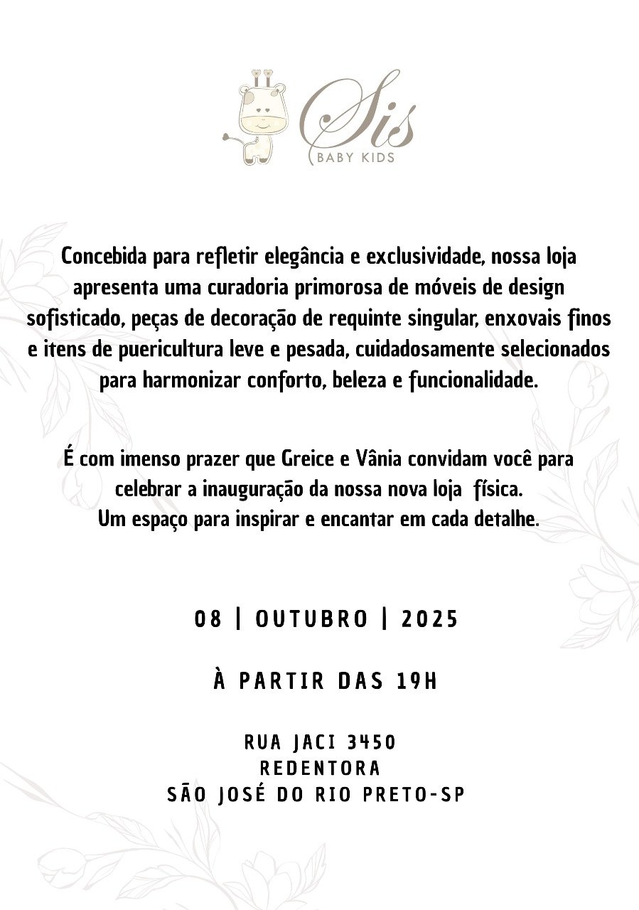SIS BABY KIDS REINAUGURA EM GRANDE ESTILO E APRESENTA NOVO ESPAÇO DE MÓVEIS E DECORAÇÃO INFANTIL