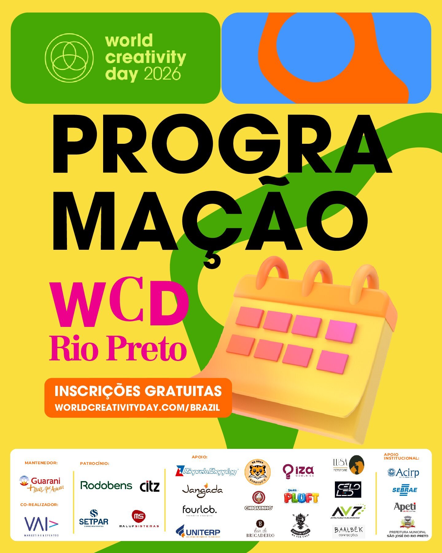 Riopreto Shopping recebe 30 atividades do World Creativity Day em três dias de programação