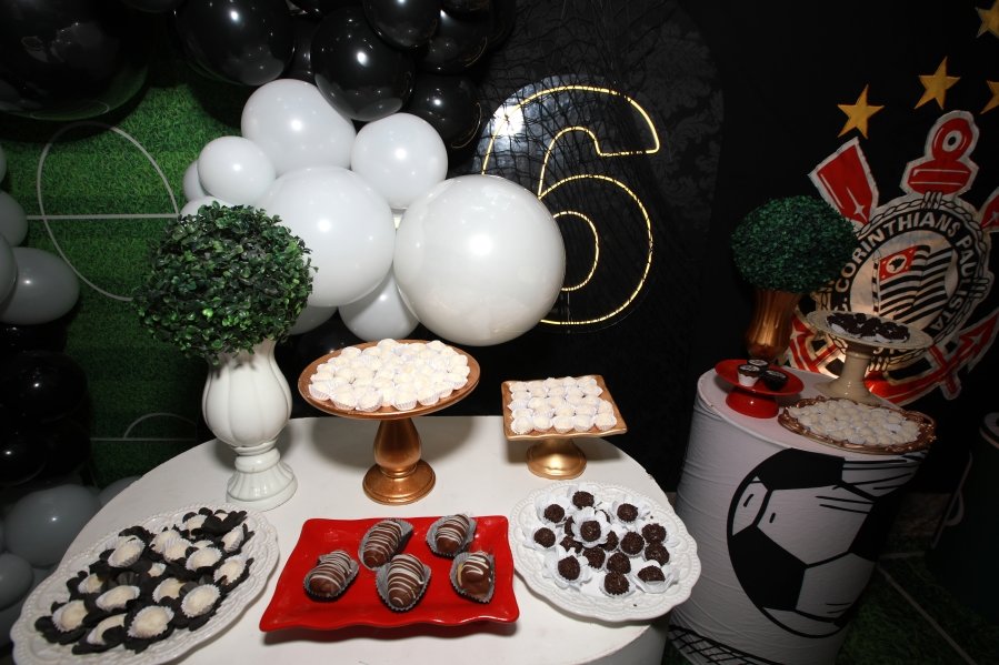 GABRIEL CELEBRA 6 ANOS COM FESTA TEMÁTICA DO SPORT CLUBE CORINTHIANS – BUFFET ALGAZARRA - Eloisa Mattos