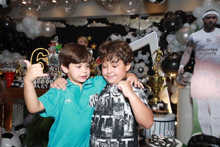 GABRIEL CELEBRA 6 ANOS COM FESTA TEMÁTICA DO SPORT CLUBE CORINTHIANS – BUFFET ALGAZARRA - Eloisa Mattos