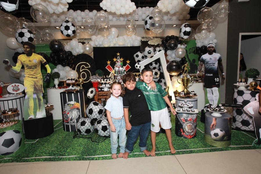 GABRIEL CELEBRA 6 ANOS COM FESTA TEMÁTICA DO SPORT CLUBE CORINTHIANS – BUFFET ALGAZARRA - Eloisa Mattos