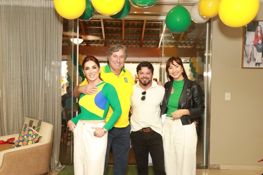 VERDE, AMARELO E MUITA ANIMAÇÃO MARCARAM A COMEMORAÇÃO DOS 66 ANOS DE LUIZ ANTÔNIO CAMPOS. - Eloisa Mattos